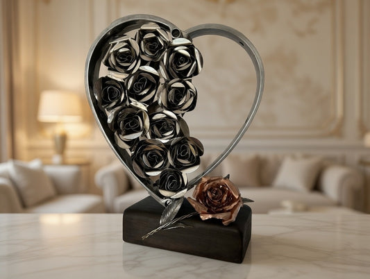 Heart of Roses Sculpture