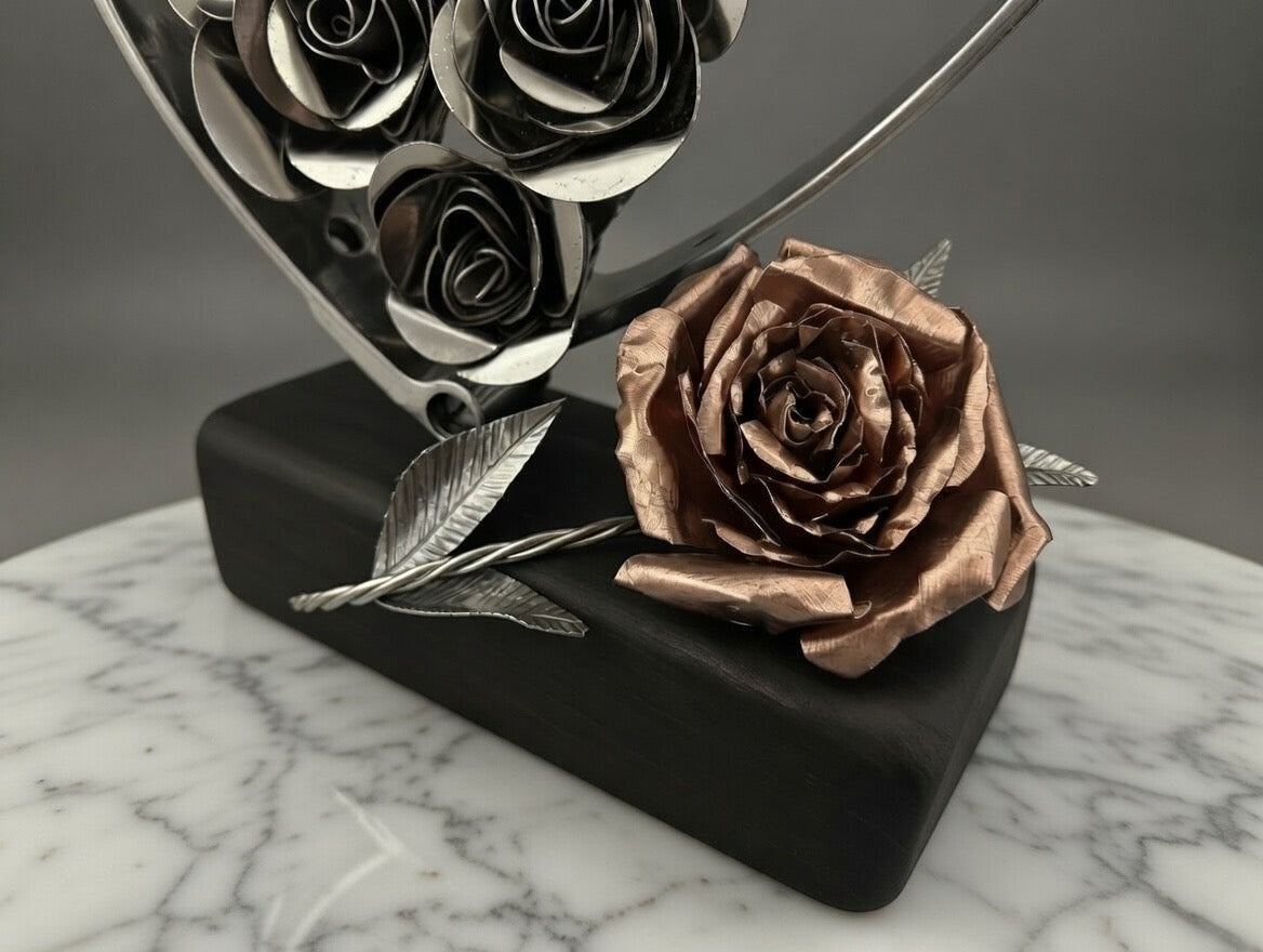 Heart of Roses Sculpture