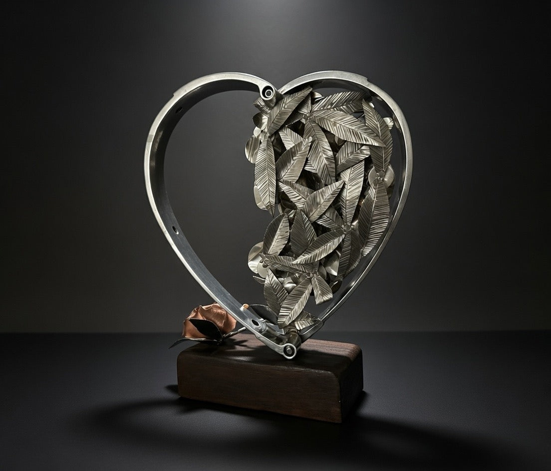 Heart of Roses Sculpture