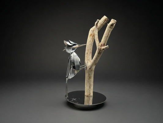Wood Pecker Sculpture